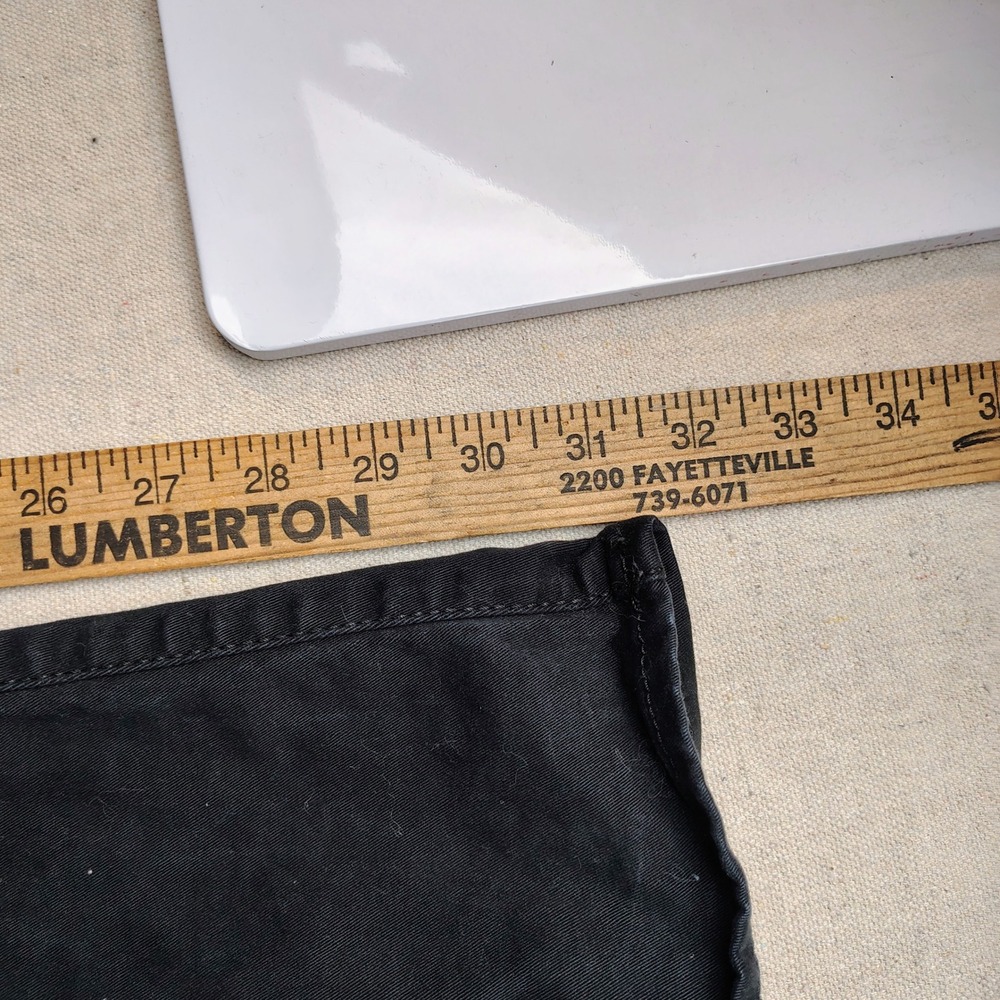 Lee Mens 38x32 Slim Straight Pants Black Stretch Cotton Gorpcore Minimalist - Picture 8 of 9
